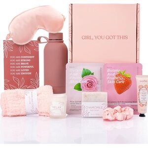 Source Unknown Pink Moisturizer and Body Oil Set